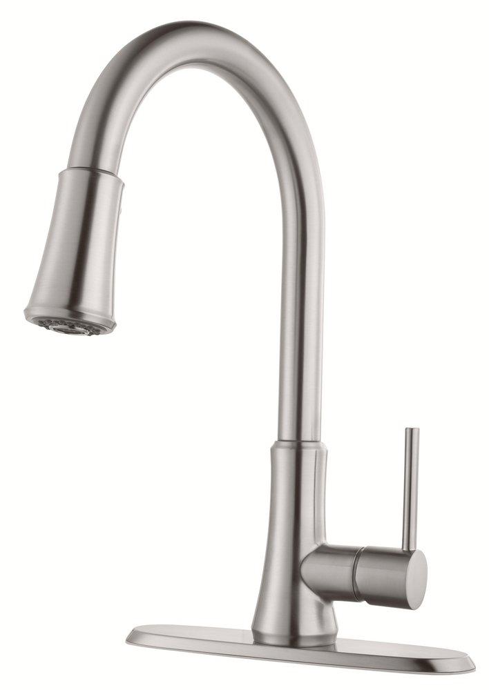 Pfister Stainless Steel Pull-Down Kitchen Faucet with Single Lever Handle 