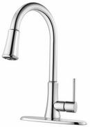 Pull-Down Kitchen Faucet with Single Lever Handle in Polished Chrome