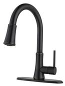 Pull-Down Kitchen Faucet with Single Lever Handle in Tuscan Bronze