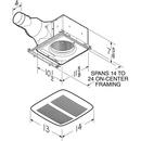 Broan White Bathroom Exhaust Fan in White 