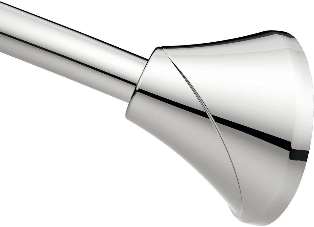 Moen Polished Chrome 60 in. Adjustable Tension Curved Shower Rod 
