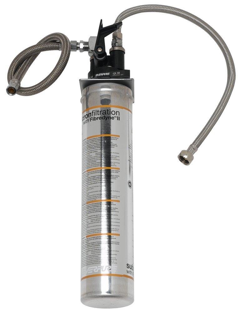 T&S Brass Water Filter with Fitting with Braided Flexible Hose 