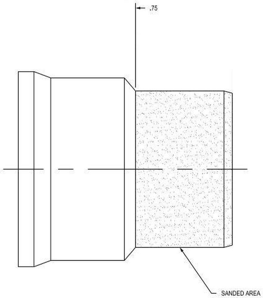 10 PVC SANDED M/HOLE ADPT 