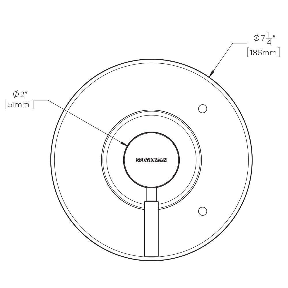 Speakman Polished Chrome Plastic Valve Trim for Speakman Thermostatic/Pressure Balance Valve Model CPV-5000 
