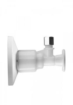1/2 x 3/8 in. Push x OD Compression Pull Angle Supply Stop Valve in White