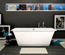 66 x 36 in. Freestanding Bathtub with Center Drain in White