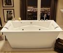 MAAX White 66 x 36 in. Freestanding Bathtub with Center Drain 