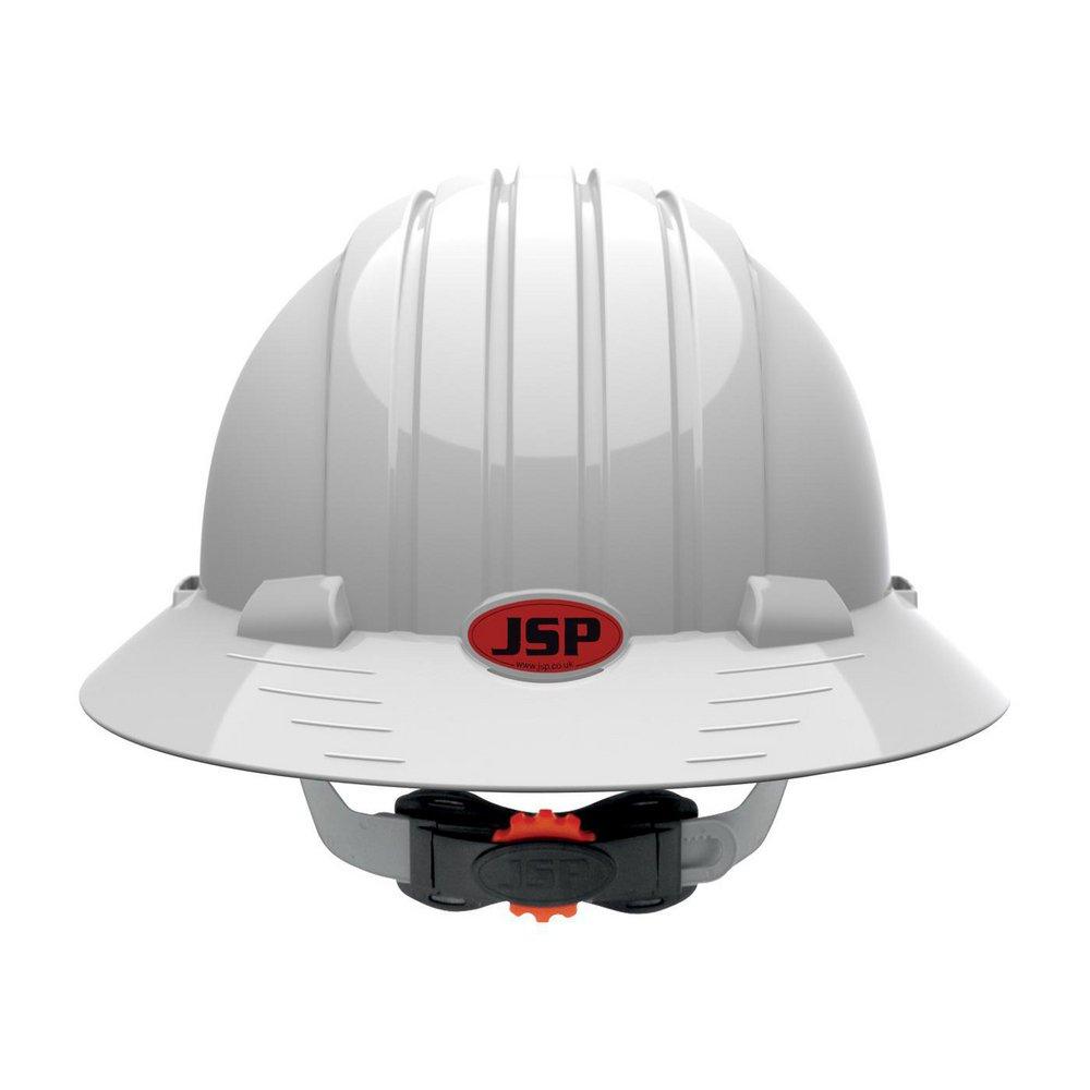 Evolution&reg; Deluxe 6161 White Hard Hat with Wheel Ratchet 