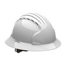 Evolution&reg; Deluxe 6161 White Hard Hat with Wheel Ratchet 