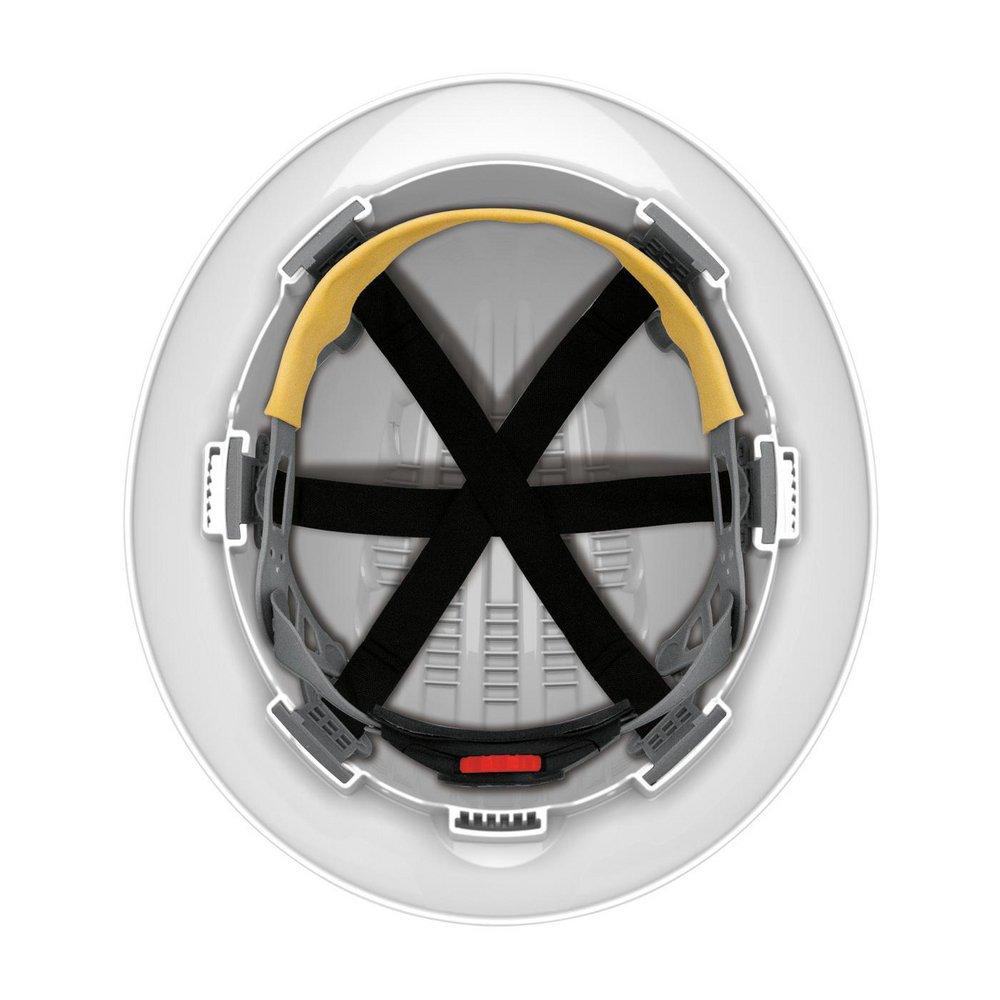 Evolution&reg; Deluxe 6161 White Hard Hat with Wheel Ratchet 