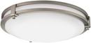 13 in. 3000K LED Semi-Flush Mount in Brushed Nickel