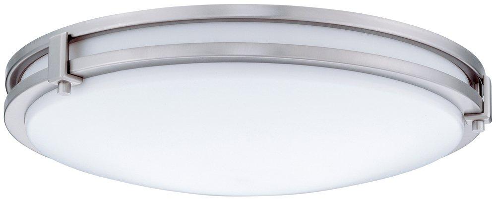 Lithonia Lighting Brushed Nickel 16 in. Fluorescent Semi-Flush Mount Ceiling Fixture 