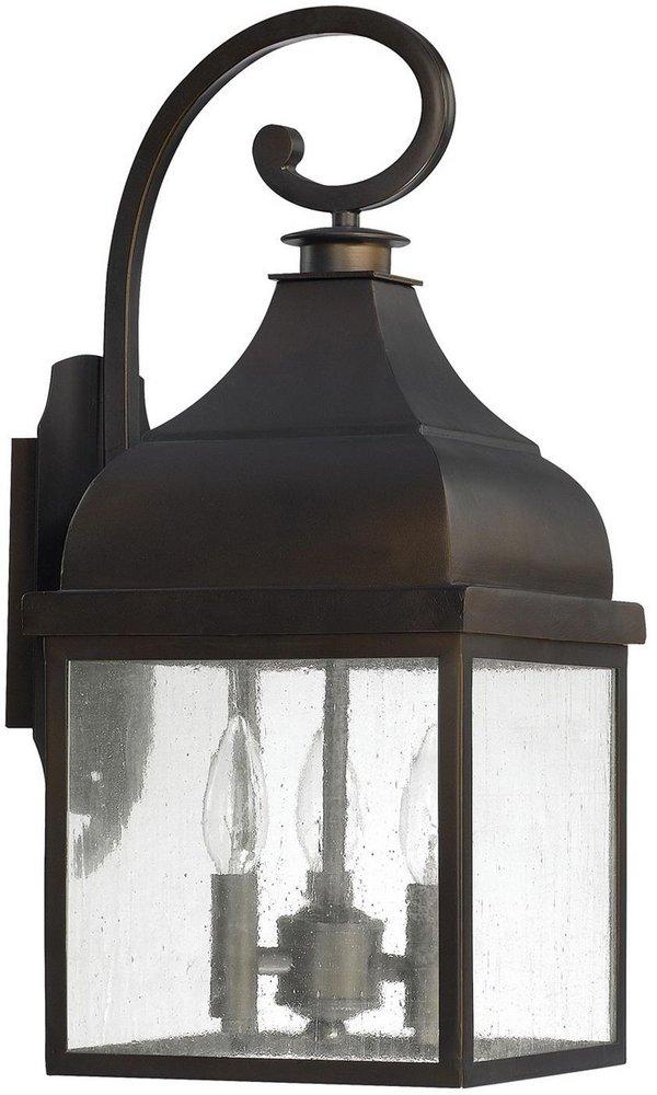 Capital Lighting Old Bronze 3-Light Outdoor Wall Lantern 