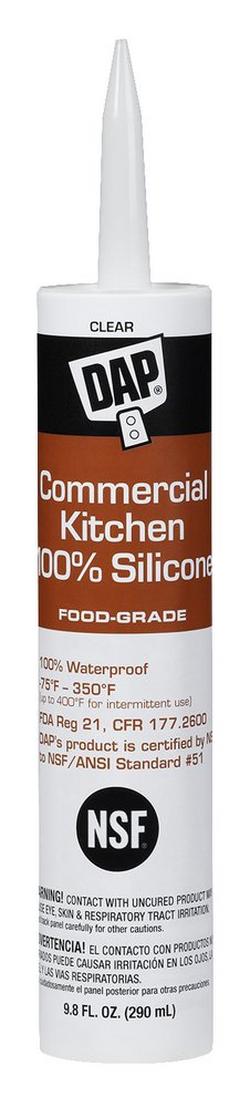 9.8 oz. Commercial Kitchen Silicone Caulk Sealant in Clear