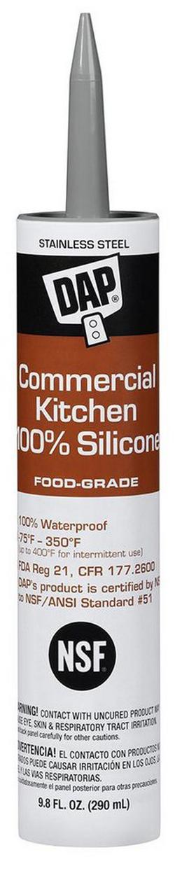 9.8 oz. Commercial Kitchen Silicone Caulk Sealant in Silver