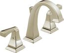 Two Handle Widespread Bathroom Sink Faucet with Metal Drain Assembly in Polished Nickel