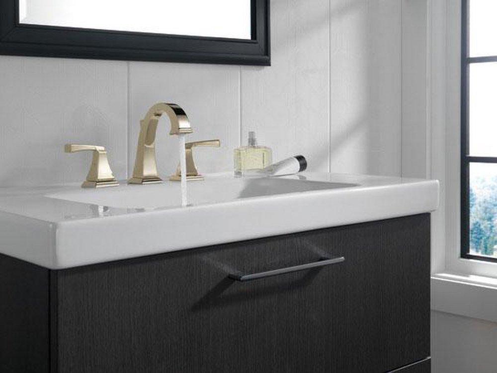 Delta Faucet Pearl Nickel Two Handle Widespread Bathroom Sink Faucet with Metal Drain Assembly 