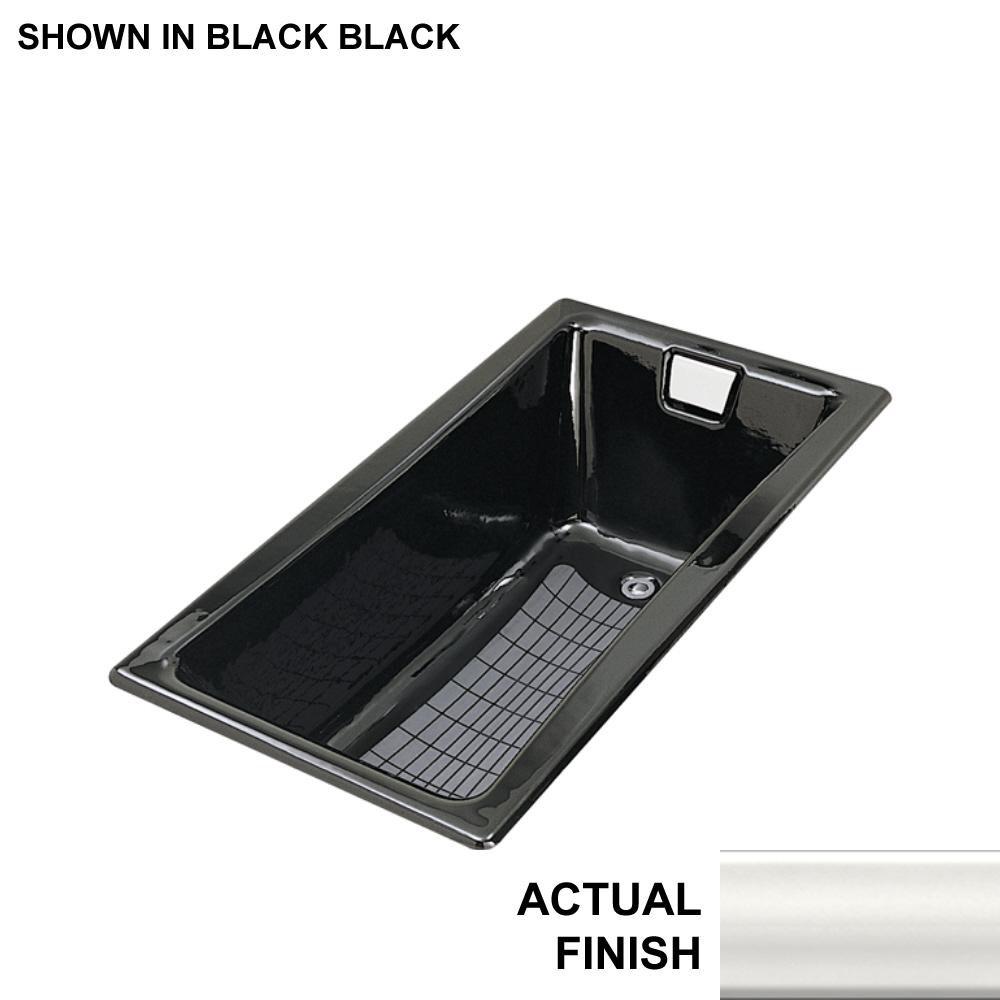 KOHLER White 60 x 32 in. Soaker Drop-In Bathtub with Left Drain 