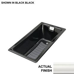 60 x 32 in. Soaker Drop-In Bathtub with Left Drain in White