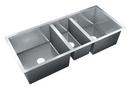 Just Manufacturing 45 x 20 in. No-Hole Triple Bowl Undermount Kitchen Sink 