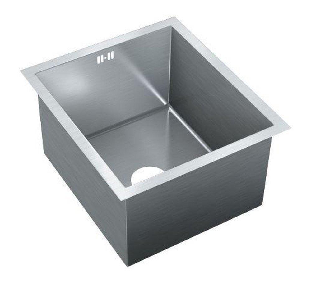 Just Manufacturing 16 x 18 in. No-Hole Single Bowl Undermount Kitchen Sink 