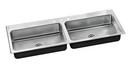 Stainless Steel Double Bowl Drop-in, Self-Rimming and Top Mount Rectangular Kitchen Sink with Center Drain