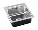 19 x 17-1/2 in. 3 Hole Stainless Steel 1 Bowl Drop-in Kitchen Sink in Polished Satin