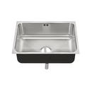 Just Manufacturing Brushed Steel 24 x 18 in. No Hole Stainless Steel Single Bowl Undermount Kitchen Sink 