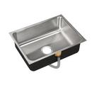 Just Manufacturing Brushed Steel 24 x 18 in. No Hole Stainless Steel Single Bowl Undermount Kitchen Sink 