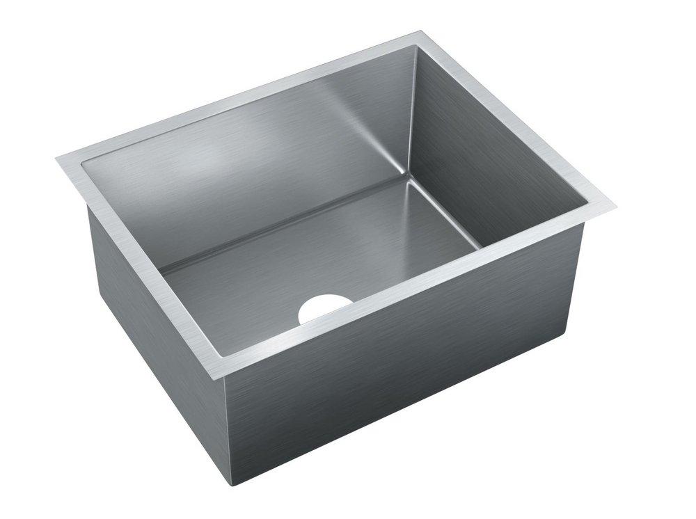 Just Manufacturing Satin 23 x 18 in. No Hole Stainless Steel Single Bowl Undermount Kitchen Sink 