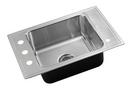 1-Hole Classroom Sink with Center Drain in Stainless Steel