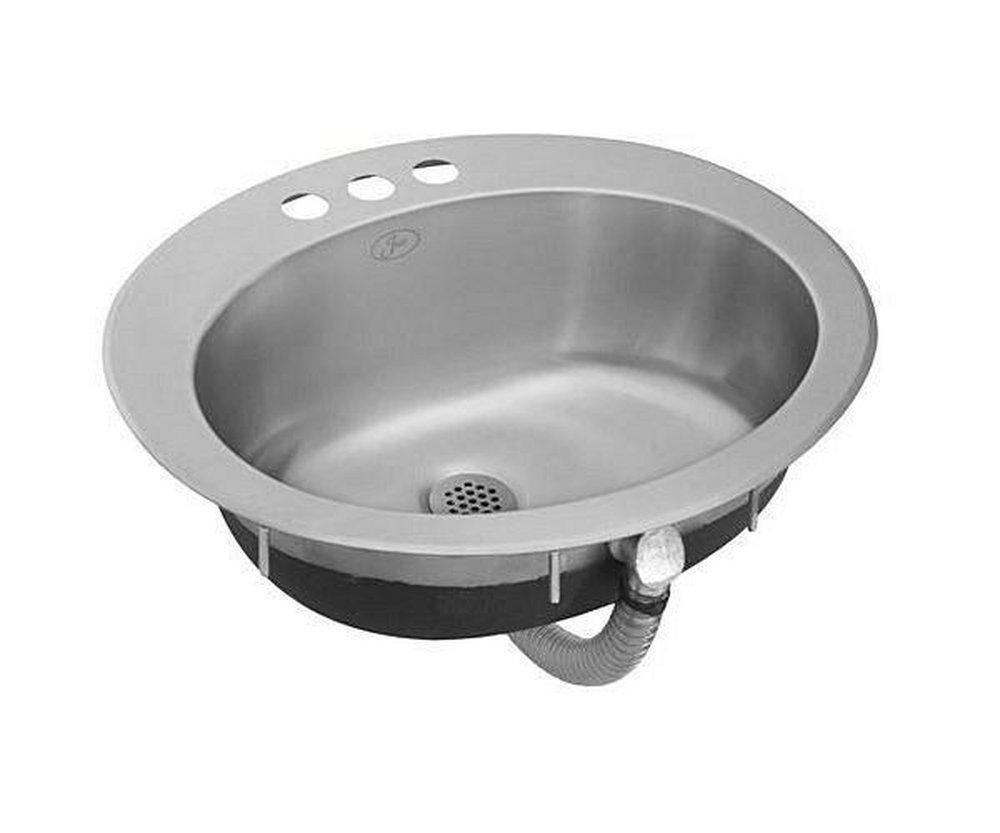 Just Manufacturing Polished Satin Drop-in Bathroom Sink 