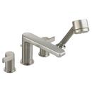 2.5 gpm Widespread Tub Filler with Double Lever Handle with Shower in Satin Nickel - PVD