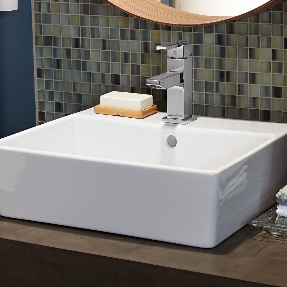 American Standard White Drop-in Bathroom Sink with Overflow 
