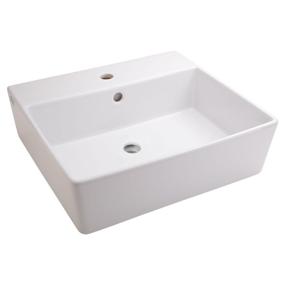 American Standard White Drop-in Bathroom Sink with Overflow 