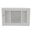 12 x 4 in. Stamped Steel 3-way Residential Ceiling & Sidewall Register with 1/2 in. Fin in White