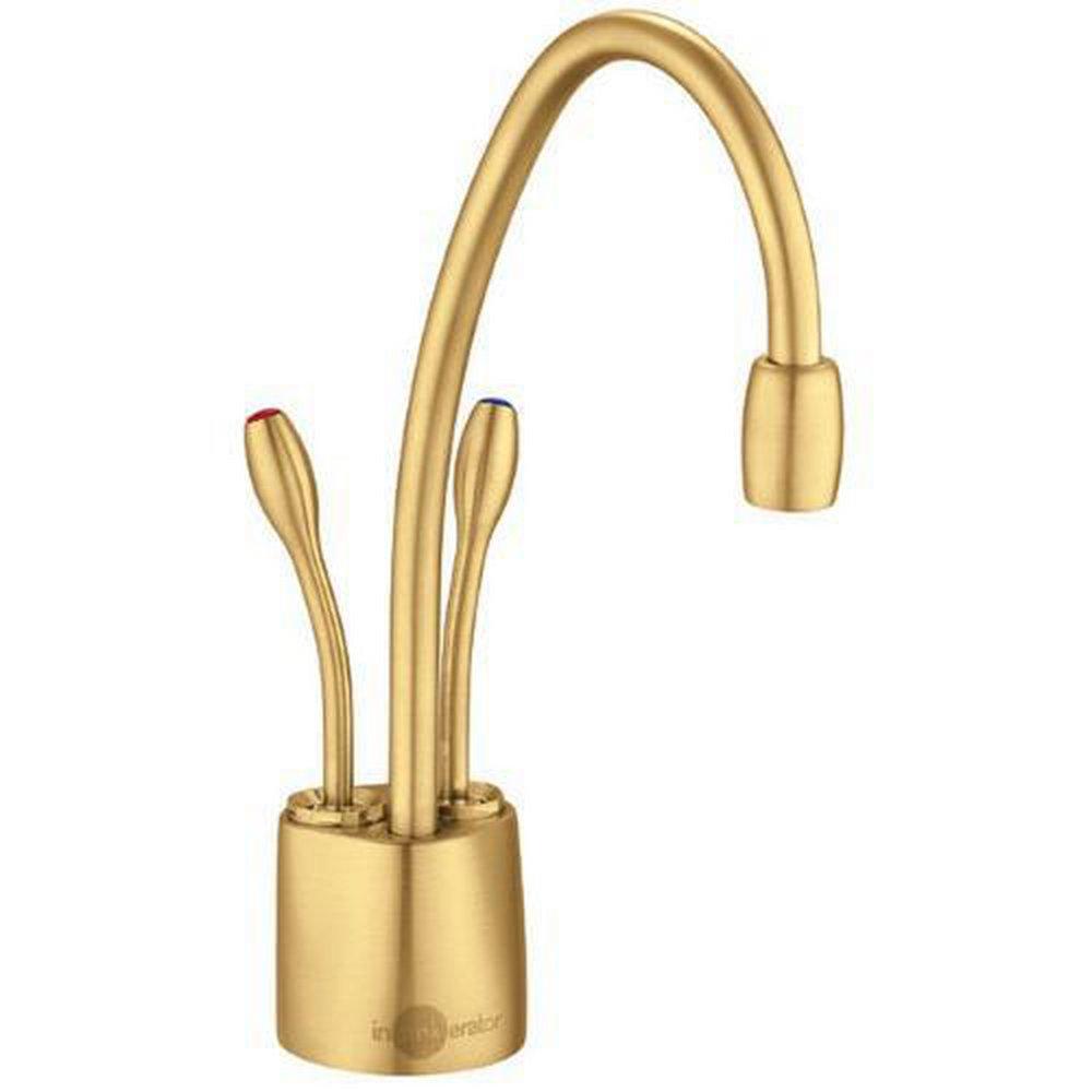 InSinkErator&reg; Brushed Bronze 0.7 gpm 1 Hole Deck Mount Hot and Cold Water Dispenser with Double Lever Handle 