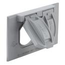 1 Gang Horizontal Duplex Cover Device in Grey