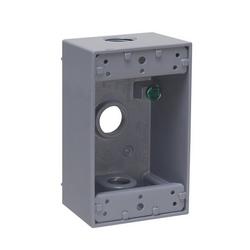 2 in. 1 Gang Weatherproof Box in Grey