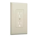 1 Gang Polycarbonate Wall Plate in Ivory (Pack of 5)