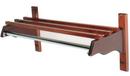24 in. Wood Coat Rack with Wood Top Bar and 1 in. Hanging Rod in Mahogany