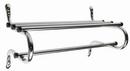 Central Specialties Zinc Steel Traditional Coat Rack with 1 in. Hanging Rod in Zinc 