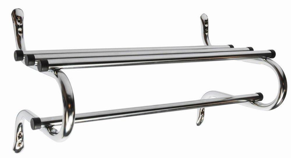 Central Specialties Zinc Steel Traditional Coat Rack with 1 in. Hanging Rod in Zinc 