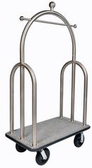 Central Specialties Grey Deluxe Bellman Cart with Carpet 