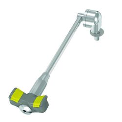 Barrier Free Deckmount Swing-Down Eye Wash Unit in Polished Chrome