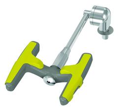 Deckmount Swing-Down Eye Wash and Face Wash Unit in Polished Chrome