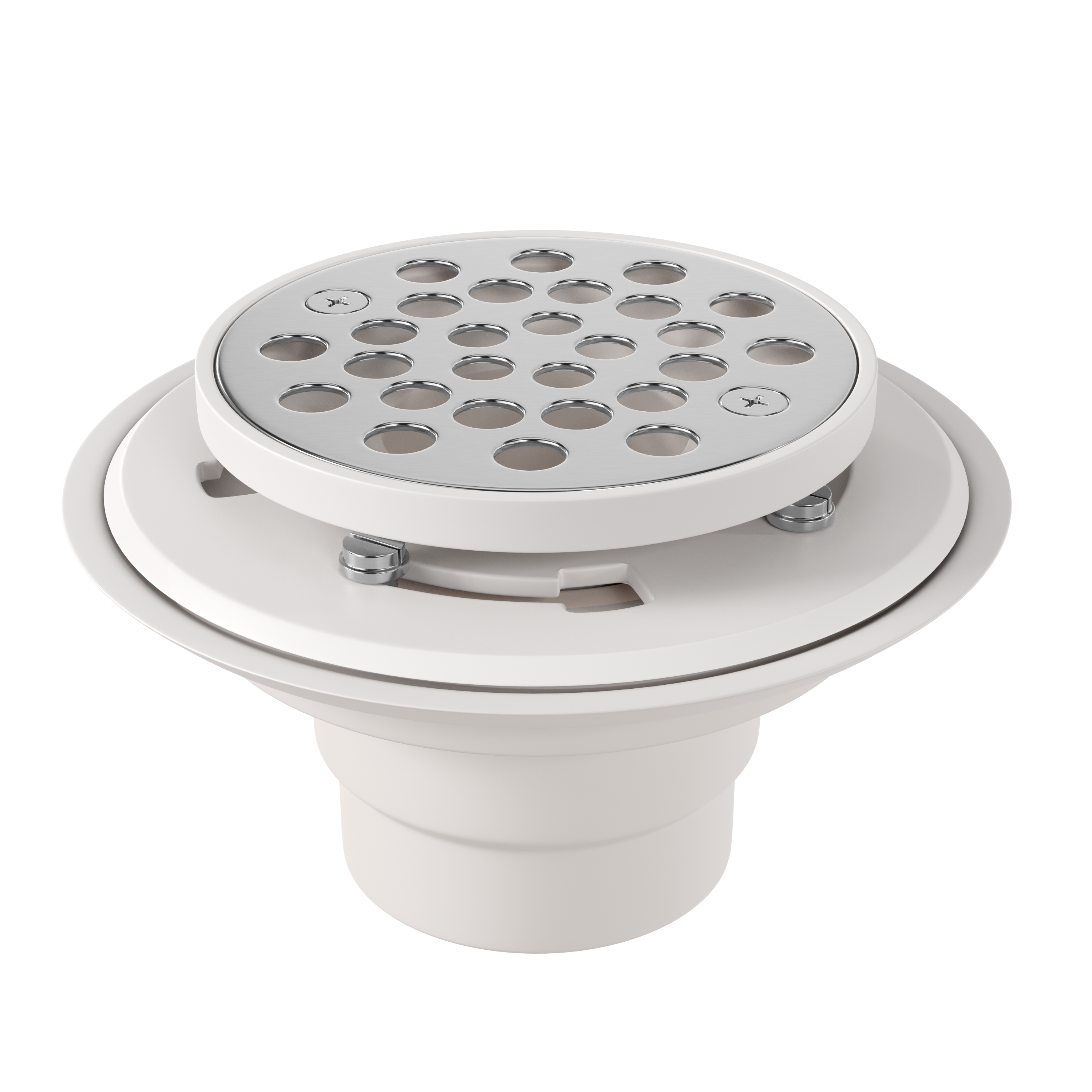 PROFLO&reg; Stainless Steel 2-3 in. PVC Tile Shower Drain with Strainer 