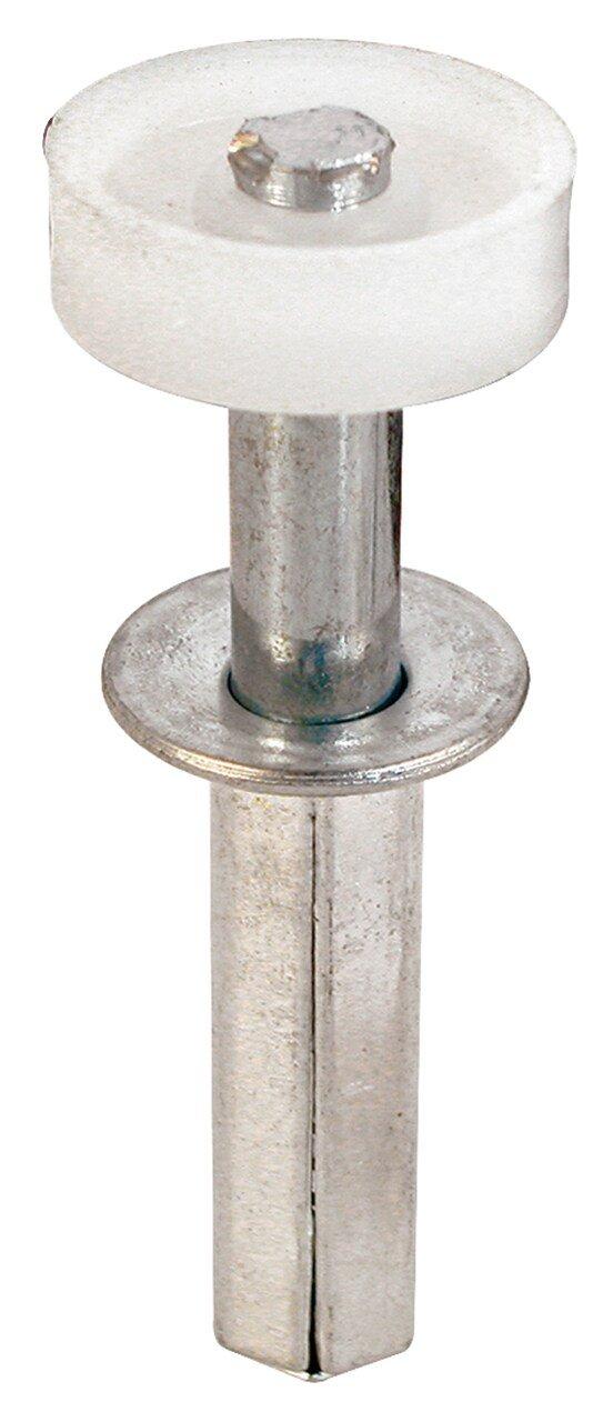 Prime-Line Silver 2-1/2 in. Plastic,Steel Bi-Fold Door Top Guide Wheel (Pack of 2) 