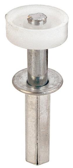 2-1/2 in. Plastic,Steel Bi-Fold Door Top Guide Wheel in Silver (Pack of 2)