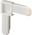 White 2 x 3/4 in. Plastic Screen Frame Corner (Pack of 50) 